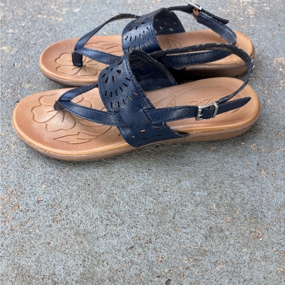 b.o.c. Navy Leather Sandals - Picture 3 of 5